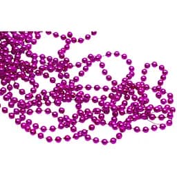 Намисто на ялинку 5 мм х 6 м новорічна прикраса фіолетове (250058)