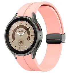 Ремінець для Samsung Galaxy Watch 6 40mm 6 44mm - рожевий ширина кріплення 20мм силікон Watchbands Cls-black (W33-7W432432) - мініатюра 2