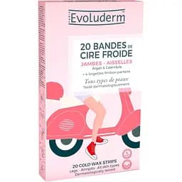 Смужки воскові Evoluderm для депіляції ніг та пахв 20 шт.