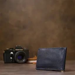 Чоловічий шкіряний зажим для грошей GRANDE PELLE 12х8х0.7 см acs0018632 - мініатюра 6