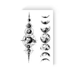 Тимчасове татуювання Місяць і планети Tattooshka L-23