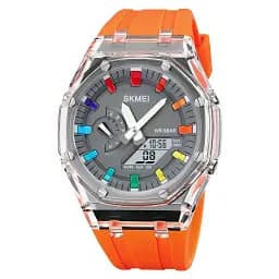Наручний годинник чоловічий Skmei 2100 Orange, 2100OG (18431)