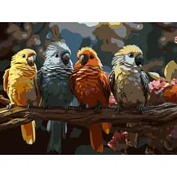 Картина по номерам Strateg Птицы на ветке 30х40 см (SS-1305)
