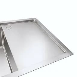 Кухонна мийка Platinum Handmade 780x440x230 L нержавійка (квадратний сифон,3.0/1.0), Нержавіюча сталь - мініатюра 4