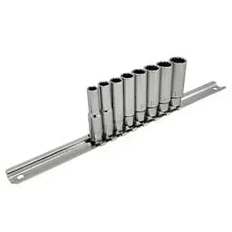 Комплект довгих торцевих головок 12-гранних на планці 1/4 8 од. 6-13 мм Toptul hoz0007615