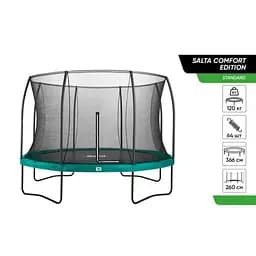 Батут Salta Comfort Edition, круглый, 366 см, зеленый (5076G)
