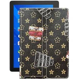 Чехол StatusCASE из экокожи для планшета Lenovo Tab E10 TB-X104L Луи-Витон-коричневый