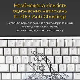 Клавіатура Ducky One 3 Mini Cherry MX Brown RGB White (DKON2161ST-BUAPXPWWWSC1) UA [125718] - мініатюра 12