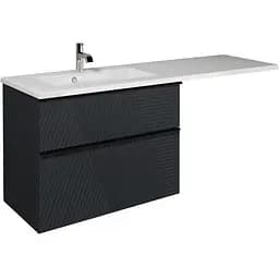 Тумба Мойдодир Rome 80-U Adam 140 L графіт з крилом над пральною машиною Графіт