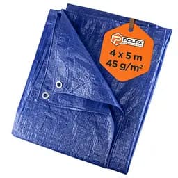 Тент тарпауліновий Polax 4 x 5м, 45 гр/м2, з вушками, двостороння ламінація (70-098) - мініатюра 4
