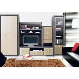 Модульна стінка для вітальні Гербор Петіо Венге магія/Штрокс темний (GRB-1918)