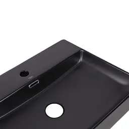 Умивальник Qtap Nando LT 500x420x130 Black matt QT12116146AMB, Чорний матовий - мініатюра 4