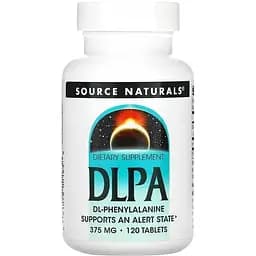 Аминокислота Source Naturals DLPA 375 mg 120 таблеток