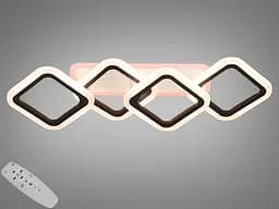 Світлодіодна люстра смарт світильник з пультом, 60Вт, чорна