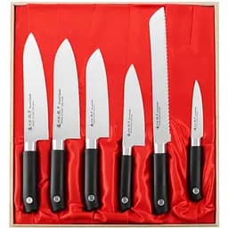 Набір із 6-х кухонних ножів Satake Чорний 000272038