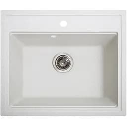 Гранітна кухонна мийка Romzha Patrat Biela (101)
