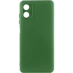 Чехол TPU Getman Liquid Silk Full Camera для Motorola Moto G04 / E14 Зеленый / Dark green