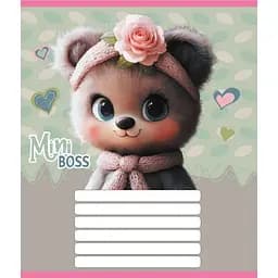 Зошит учнівський "Міні ведмедики" 012-510157C-3 в косу лінію, 12 аркушів (959051)