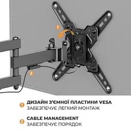 Настінне кріплення Brateck LDA40-223 13" - 43" - мініатюра 7