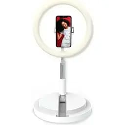 Підставка стійка з кільцевою лампою Usams US-ZB120 Stretchable foldable holdder fill light 168 см білий