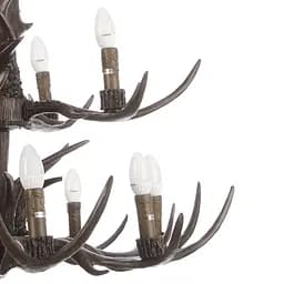 Люстра Brille Роги підвісна дерев'яна E14 60W BR (BKL-093S/12) - мініатюра 3