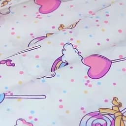 Дитяча постільна білизна в ліжечко LOLLIPOPS CS5, фуксія (LollipopsRainbow_68Sky_140) - мініатюра 9
