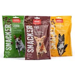 Ласощі для собак набір снеків с яловичиною, ягням та куркою MERA pure sensitive Snack 3*200 г