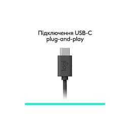 Навушники Logitech H390 USB-C Midnight Black (981-001576) - мініатюра 4