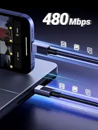 Кабель зарядний UGREEN USB C to USB C Charger Cable 100 W кабель для швидкого заряджання 2 м Black (L512) - мініатюра 6