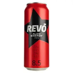 Уценка. Напиток энергетический Revo Вишня, 8,5%, ж/б, 0,5 л (470926)