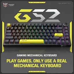 Клавіатура Onikuma бездротова ігрова G44 Pro з RGB підсвіткою Bluetooth / 2.4GHz / кабель геймерська для ПК - мініатюра 2