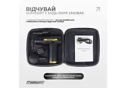 Перкусійний масажер для тіла EasyFit Pulse Mini 4 насадки, 6 режимів (EF-2070) - мініатюра 5