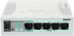 Комутатор Mikrotik RB260GS 5 Gigabit ports and SFP cage SwOS plastic case PSU - мініатюра 3