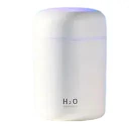 Портативний світлодіодний ультразвуковий зволожувач повітря Humidifier H2O 300 мл білий