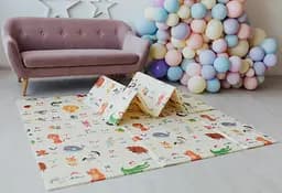 Дитячий двосторонній складаний килимок Poppet Світ тварин і Графічний космос, 200х180 см (PP004-200) - мініатюра 6