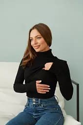 Гольф для вагітних та годуючих Dublin S (42) Lullababe Чорний - мініатюра 8