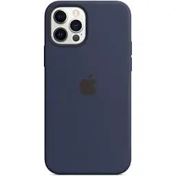 Чехол Silicone Case с MagSafe для Apple iPhone 12/12 Pro (Deep Navy) ААА [52273]