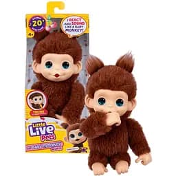 Інтерактивна іграшка Moose Little Live Pets Мавпеня Чікі Черрі коричнева (26765)