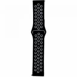 Ремінець Nike Sport 20mm Samsung Watch Active/Galaxy S4 42/44mm/Gear S2 Classic/Xiaomi Amazfit Чорний