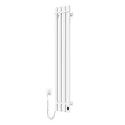 Електрична рушникосушка Navin Levante 210x1200 Sensor ліва, білий оксамит 12-212033-4860, Білий матовий, Ліве, Електронний