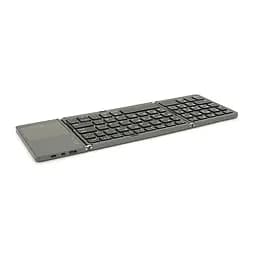 Клавіатура бездротова Voltronic B033, розкладна, 64 клавіші, Touchpad, (Eng/Pyc), 2.4G, Gray, 300x98mm, Box - мініатюра 5