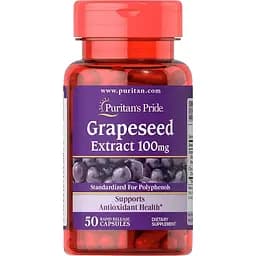 Екстракт виногадних кісточок Puritan's Pride Grapeseed Extract 100 мг 50 капсул