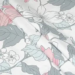 Комплект постільної білизни Home Line Весняний вечір бязь 215х143 см сірий з рожевим (168342) - мініатюра 2