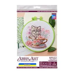 Набор для вышивки крестиком "Чайка" AHM-077 с пяльцами.