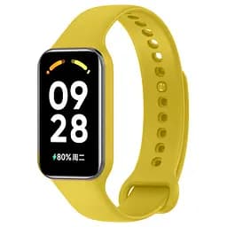 Силіконовий ремінець для фітнес браслетів Xiaomi Redmi Smart Band 2 Mi Band 8 Active, Silicone, yellow, зі зручною застібкою, на фітнес трекер та смарт годинник, ArmorStandart (ARM74002)
