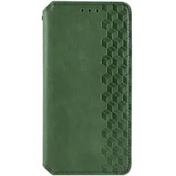 Кожаный чехол-книжка GETMAN Cubic (PU) для Oppo A58 4G Зеленый