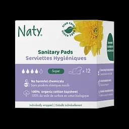 Одноразовые гигиенические женские прокладки 12 шт NATY