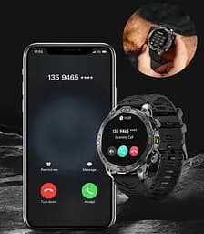 Чоловічий смарт-годинник Smart Watch KC86 з AMOLED дисплеєм підтримкою дзвінків і 2 змінними ремінцями в комплекті - мініатюра 9