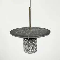 Підвіс Terrazzo Cylinder із сірим бетонним плафоном 30 см в стилі Ар-деко Line.F MJ 162-300 BK - мініатюра 2
