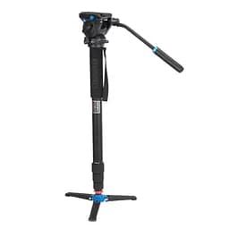 Монопод Benro A48TDS4 (KIT) з головкою для фото та відео, Чорний